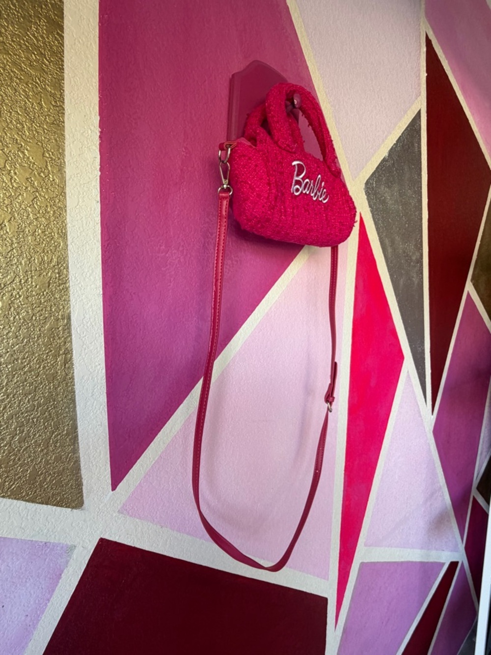 Barbie Hot Pink Bouclé Mini Bag - Picture 5 of 11